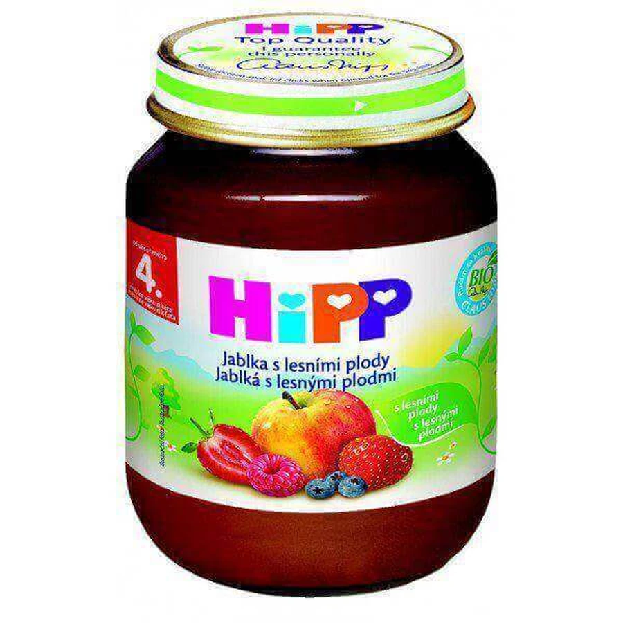 HiPP Фруктова добавка Яблука з ягодами 1×125 г, фруктова добавка для дітей: ціни та характеристики