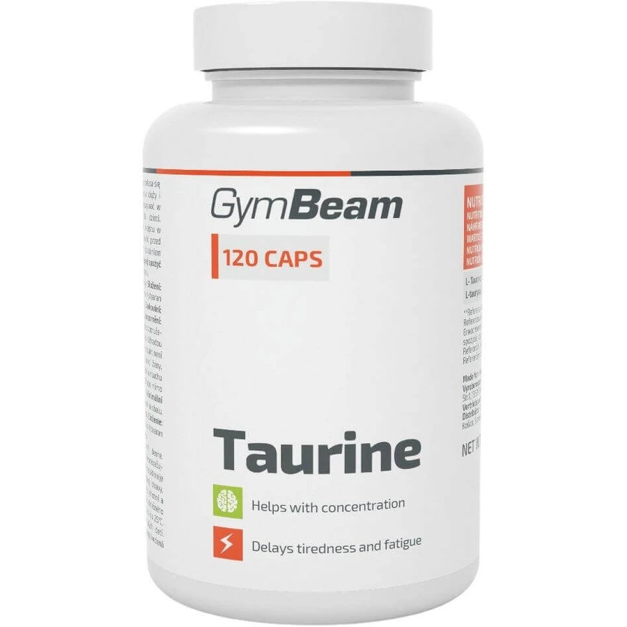 GymBeam Taurine 120 капсул: ціни та характеристики