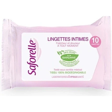 SAFORELLE INTIMA Серветки 1×10 шт, вологі серветки: ціни та характеристики