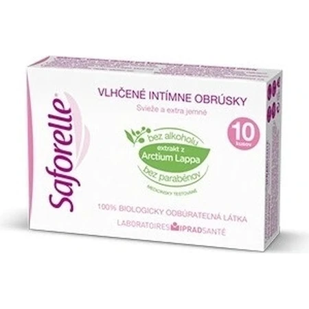 SAFORELLE INTIMA Серветки 1×10 шт, вологі серветки: ціни та характеристики