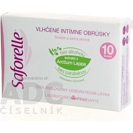 SAFORELLE INTIMA Серветки 1×10 шт, вологі серветки: ціни та характеристики