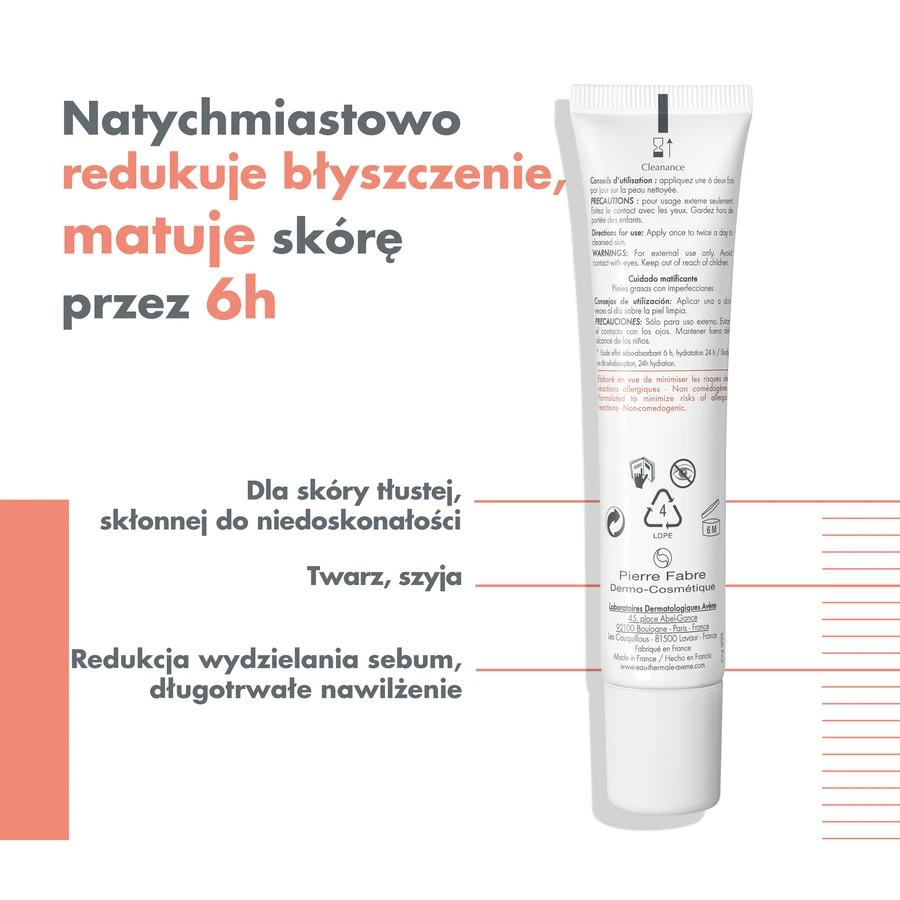 Avene Cleanance, матирующая эмульсия для жирной и склонной к акне кожи, 40 мл: цены и характеристики