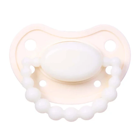 Luu Kids, пустушка, пустушка, позиціонуюча, силіконова, з темним обідком, American Cream Glow, 0-3 місяці, 1 штука: ціни та характеристики