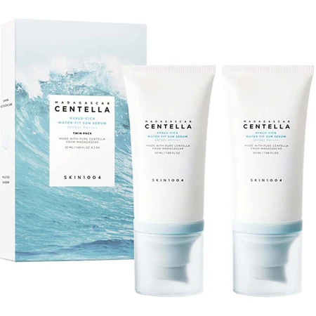Сонцезахисний зволожуючий крем з SPF 50+ PA++++ Hyalu-Cica, 50 мл х 2 штуки, Skin1004: ціни та характеристики