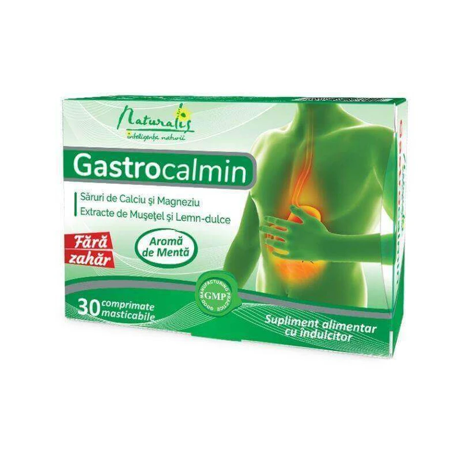 Naturalis Gastrocalmin, без сахара, с мятным вкусом, 30 жевательных таблеток: цены и характеристики