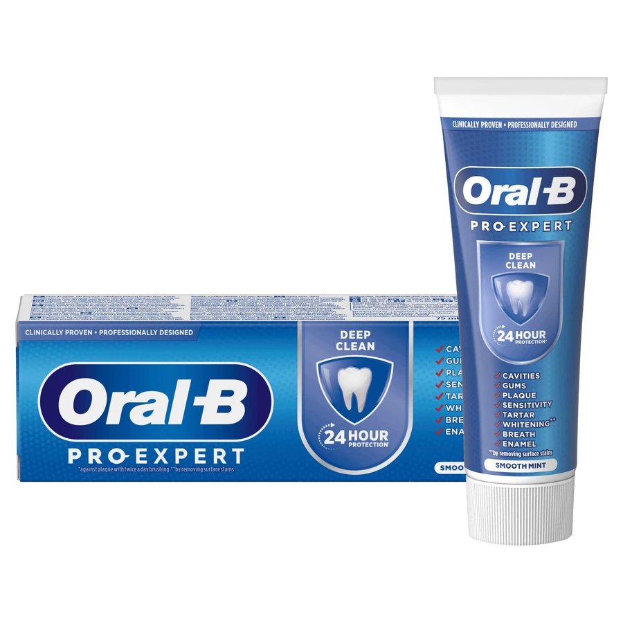 Зубна паста Oral-B Pro-Expert Deep Clean, 75 мл ЗАБРУДНЕНА УПАКОВКА: ціни та характеристики