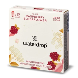 Waterdrop Microdrink Flair, растворимые кубики со вкусом малины и бузины, 12 шт.