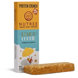 Сирий веганський протеїновий батончик Protein Crunch, Лимонне печиво, 60 г, Nutree