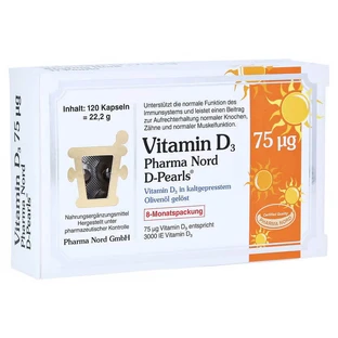 Вітамін D3 Pharma Nord Vitamin D3 75 мг D-Pearls, 80 м'яких капсул