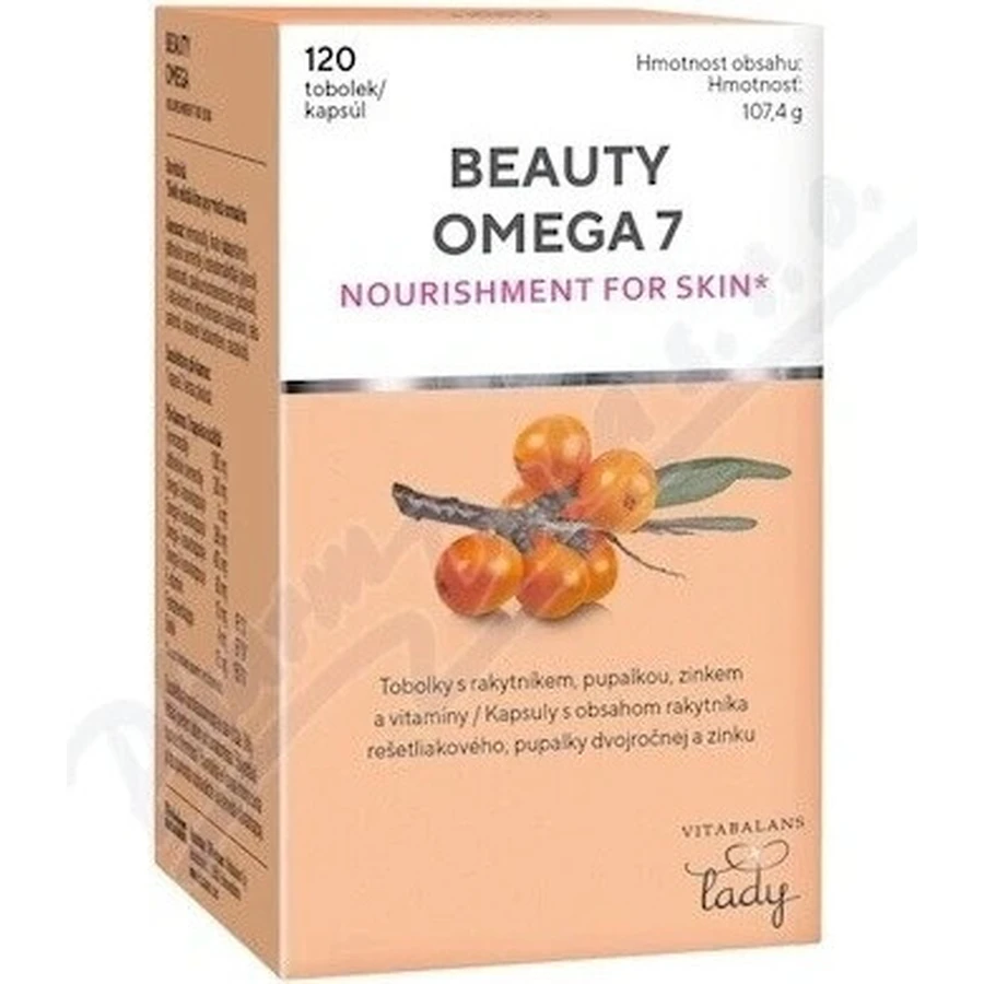 VITABALANS BEAUTY OMEGA-7 1×120 cps, цинк + витамин А: цены и характеристики