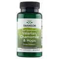 Swanson Full Spectrum Valerian, Chamomile & Hops, козлятник, ромашка и хмель, 60 капсул