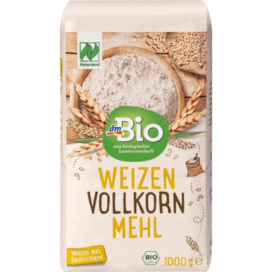 Цельнозерновая мука DmBio Wholewheat, 1 кг: цены и характеристики