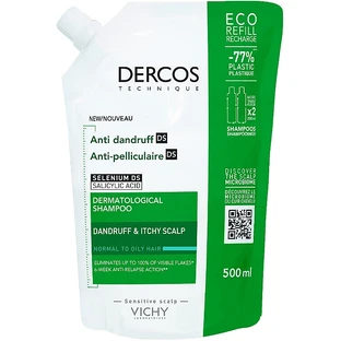 Шампунь Vichy Eco Dercos проти лупи для нормального та жирного волосся, 500 мл