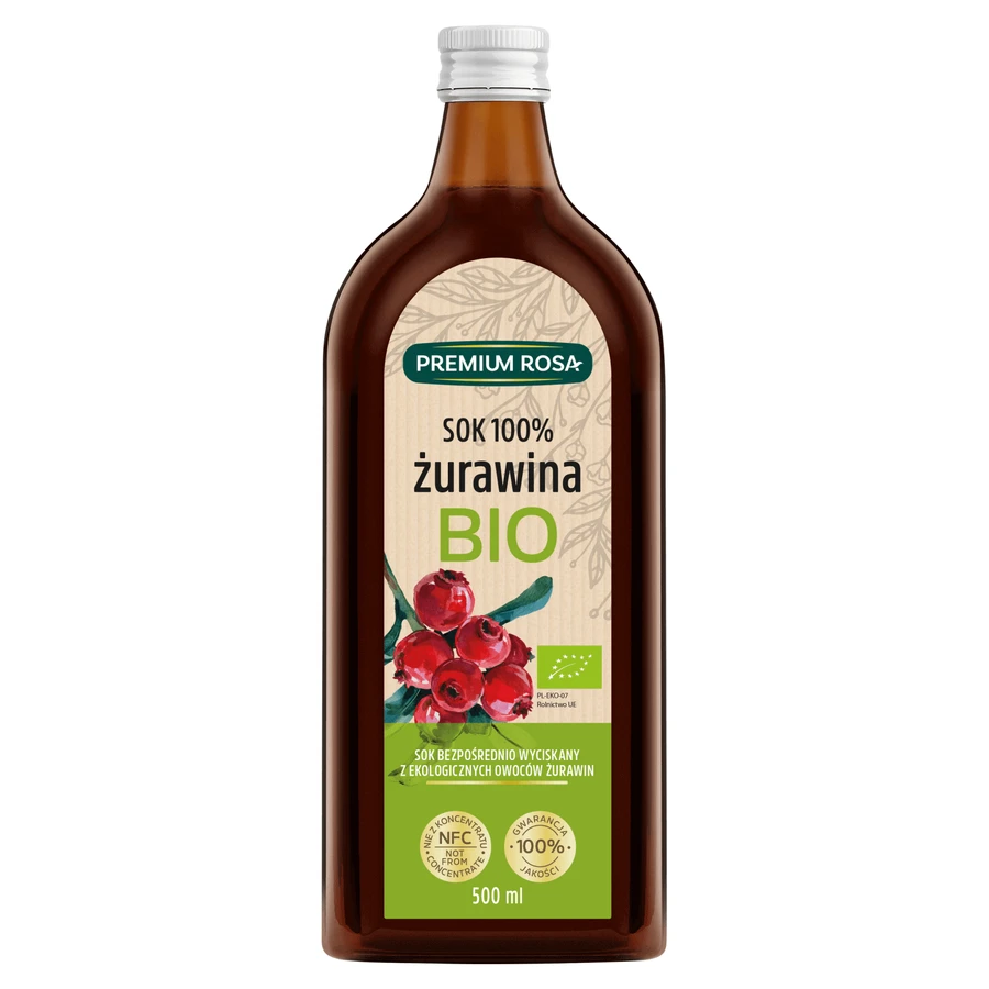 Premium Rosa cranberry, 100% органический фруктовый сок, 500 мл: цены и характеристики