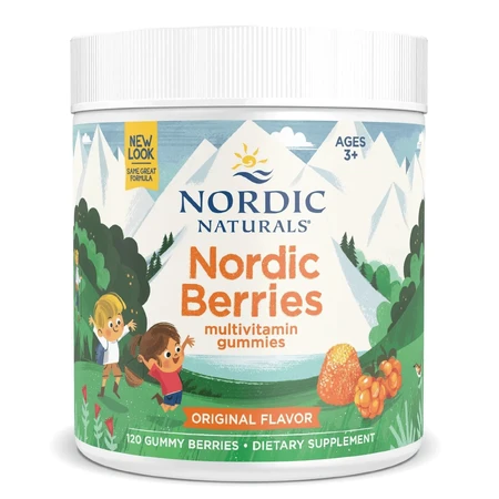 Nordic Naturals Nordic Berries, мультивітамінні еліксири для дітей від 3 років, зі смаком цитрусових, 120 пакетиків: ціни та характеристики