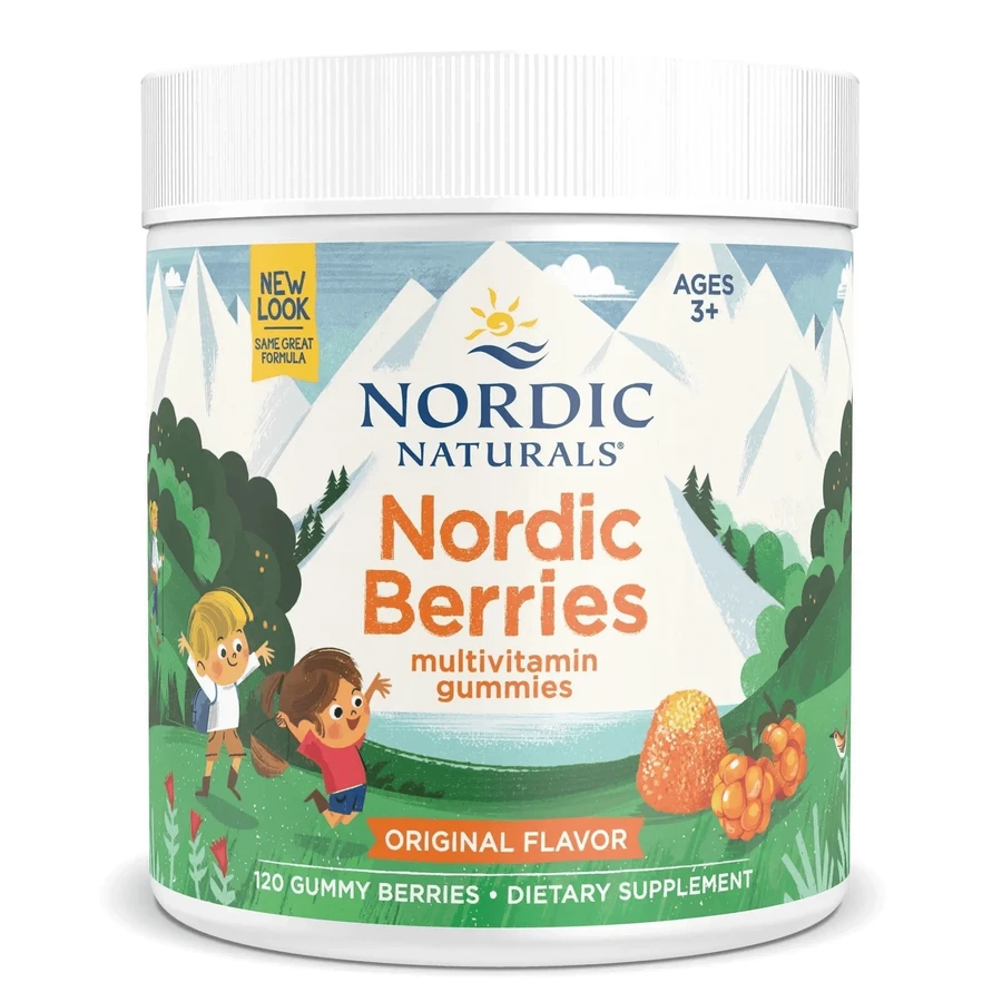 Nordic Naturals Nordic Berries, мультивітамінні еліксири для дітей від 3 років, зі смаком цитрусових, 120 пакетиків: ціни та характеристики