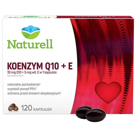 Naturell Коэнзим Q10 + E, 120 капсул ДЕФЕКТИРОВАННАЯ УПАКОВКА: цены и характеристики