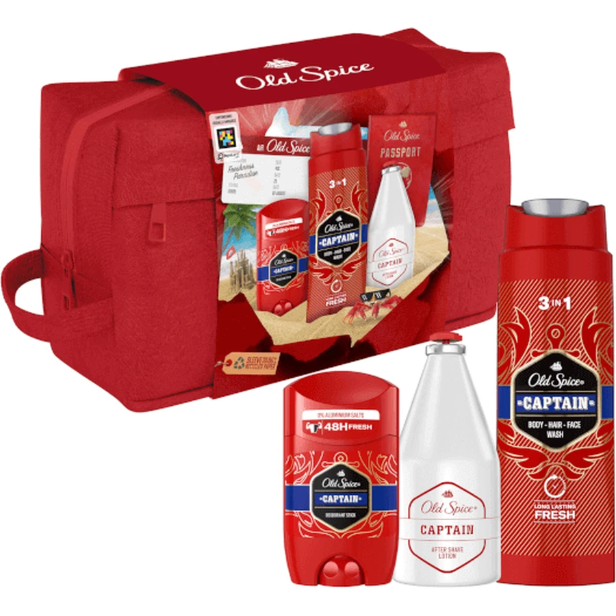 Набор Old Spice Traveller - твердый дезодорант + гель для душа + лосьон после бритья: цены и характеристики