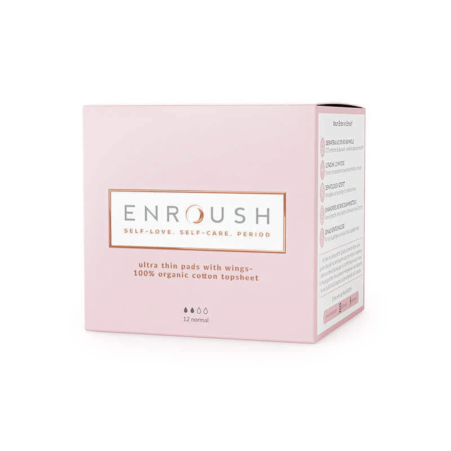 Прокладки Enroush Normal Organic Cotton из органического хлопка, 2 капли, 12 шт.: цены и характеристики