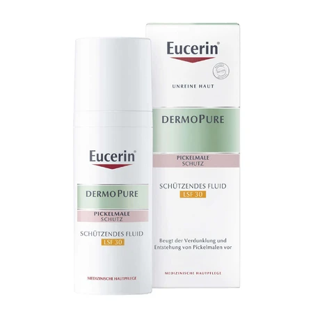 Eucerin DermoPure, захисний крем-флюїд для шкіри з недосконалостями та акне, SPF 30, 50 мл: ціни та характеристики