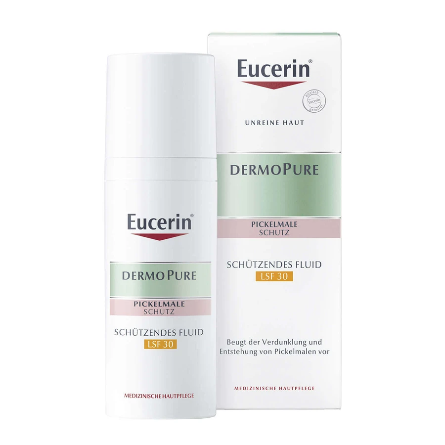 Eucerin DermoPure, захисний крем-флюїд для шкіри з недосконалостями та акне, SPF 30, 50 мл: ціни та характеристики