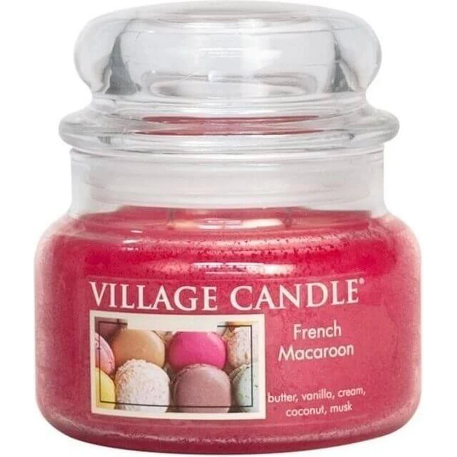 Village Candle Ароматична свічка у склі - French Macaroon, маленька 1×1 шт, ароматична свічка: ціни та характеристики