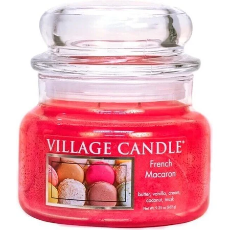 Village Candle Ароматична свічка у склі - French Macaroon, маленька 1×1 шт, ароматична свічка: ціни та характеристики