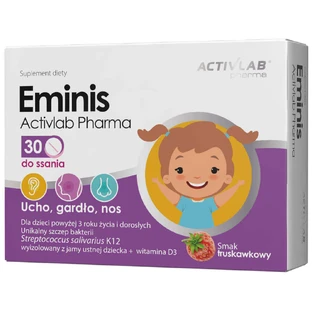 Емініс Activlab Pharma Eminis, полуничний смак, 30 пастилок