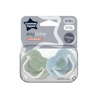 Ортодонтична пустушка Anytime, 6-18 місяців, 2 штуки, Frog, Tommee Tippee