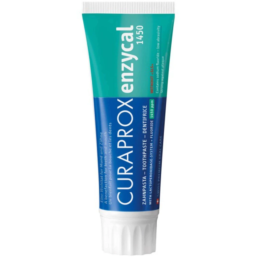 Зубная паста Curaprox Enzycal 1450 ppm, 75 мл: цены и характеристики