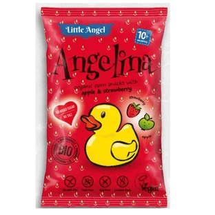 Органічні слойки з яблуком та полуницею, +10 місяців, 4х15г, Little Angel