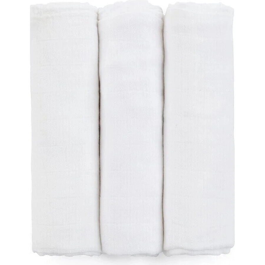 PETITE&MARS Набор бамбуковых подгузников для линьки 3шт Moussy Total White, 68 x 68 см 1×3 шт, набор подгузников: цены и характеристики