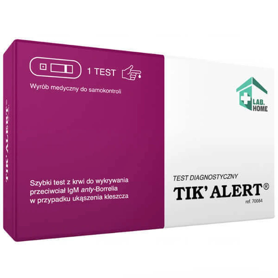 LabHome Tik'Alert, анализ крови на болезнь Лайма для выявления антител IgM к боррелиям в случае укуса клеща, 1 шт.: цены и характеристики