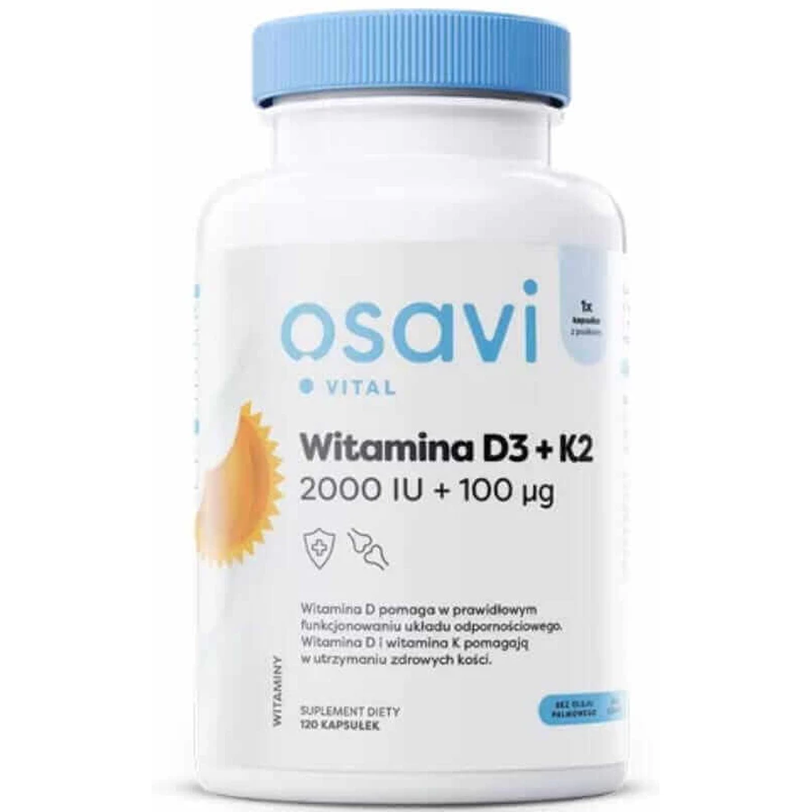 Osavi Витамин D3 2000IU + K2 100mcg - 120 софтгелей: цены и характеристики