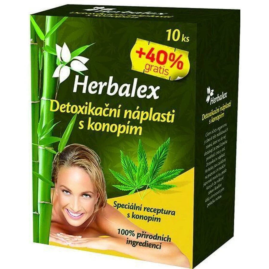 Herbalex Детокс пластирі з коноплями 40% безкоштовно 14 шт: ціни та характеристики