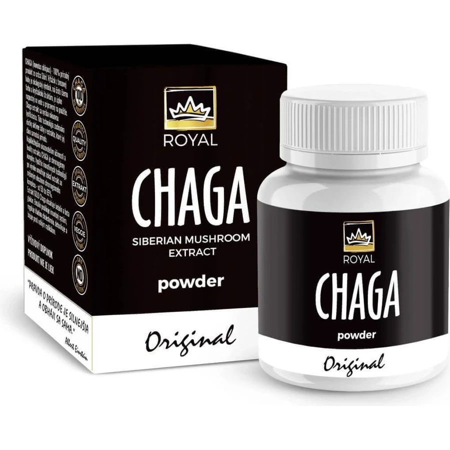 Royal Chaga Экстракт порошка сибирской чаги 1×90 г, пищевая добавка: цены и характеристики