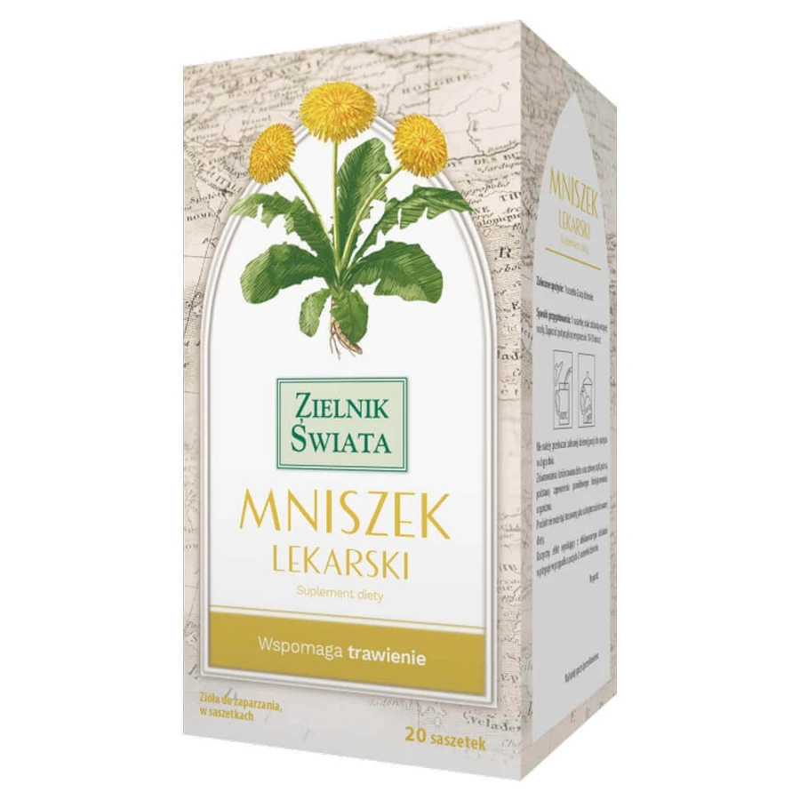 Herbapol Zielnik wiata Mniszek Lekarski, zioa do zaparzania fix, 2 г x 20 пакетиков: цены и характеристики