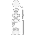 Поильник Nuk Flexi Cup, с трубочкой, с 12 месяцев, 300 мл: цены и характеристики