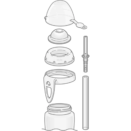 Поильник Nuk Flexi Cup, с трубочкой, с 12 месяцев, 300 мл: цены и характеристики