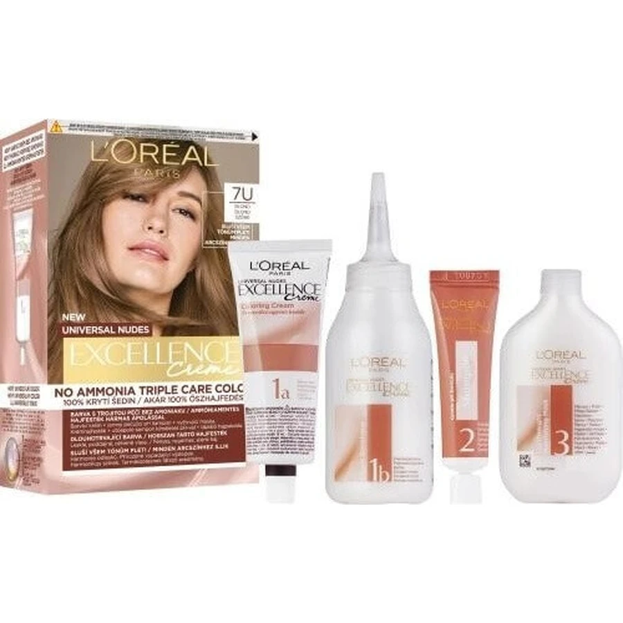 L'Oréal Paris Excellence Universal Nudes Excellence 7U перманентный цвет 1×1 шт, цвет волос: цены и характеристики