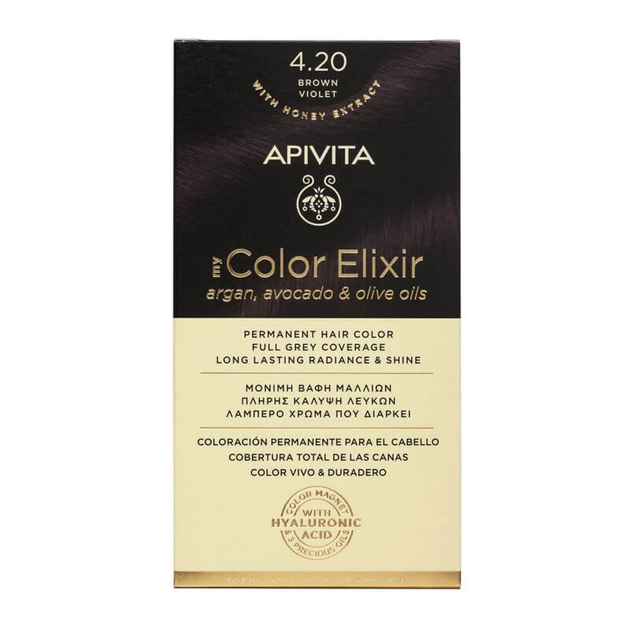 Фарба для волосся My Colour Elixir, відтінок 4.2, Apivita: ціни та характеристики