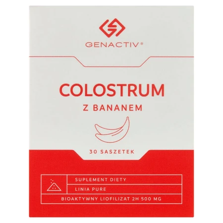 Genactiv Колострум с бананом, порошок, 1 г x 30 пакетиков: цены и характеристики