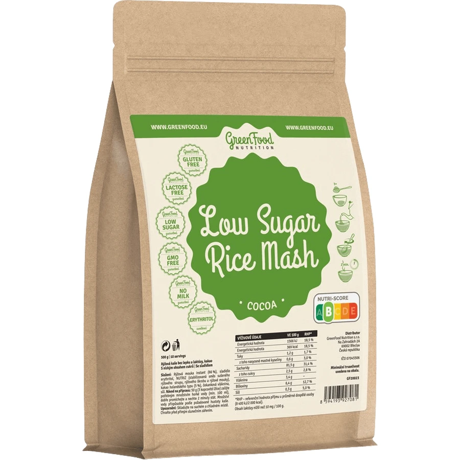 GreenFood Nutrition Рис Быстрый Каа Какао с низким содержанием сахара 500 г: цены и характеристики