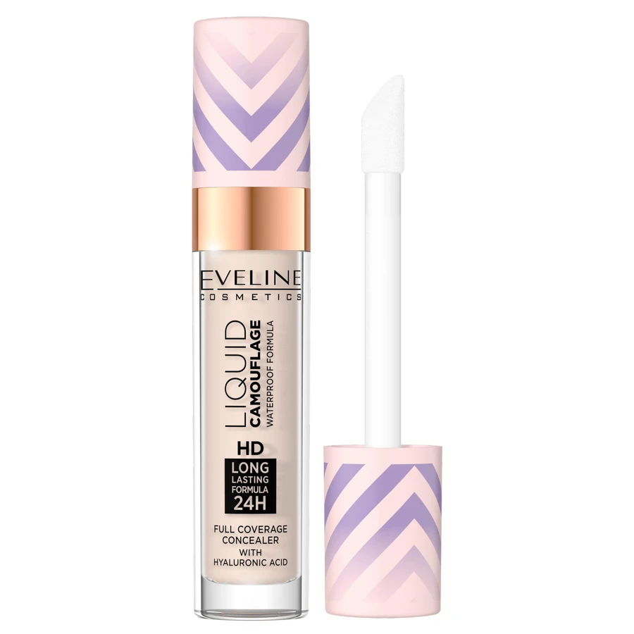 Eveline Cosmetics Liquid Camuflage Водостойкий консилер с гиалуроновой кислотой 01 Light Porcelain, 7,5 мл: цены и характеристики
