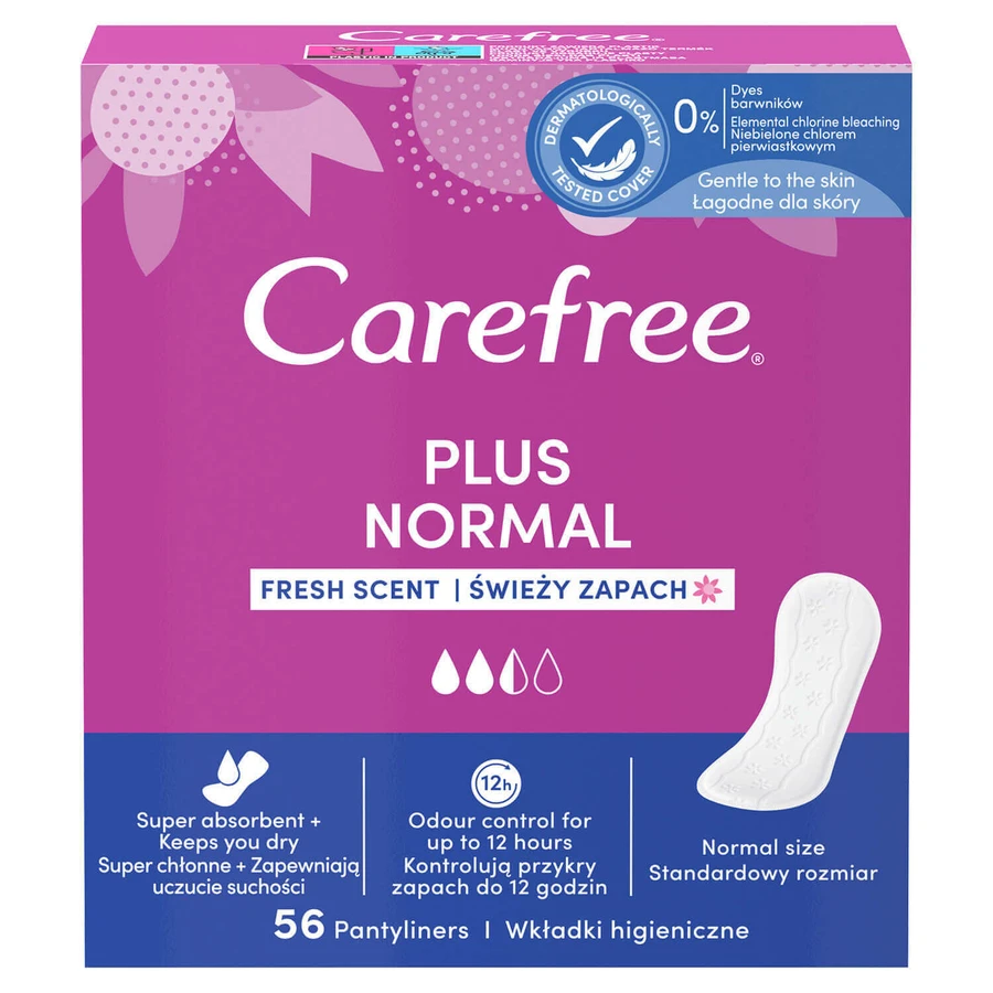Гигиенические прокладки Carefree Plus Original Fresh Scent, 56 штук: цены и характеристики