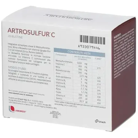 Артросульфур С Laborest Italia Artrosulfur C, 28 пакетиков: цены и характеристики