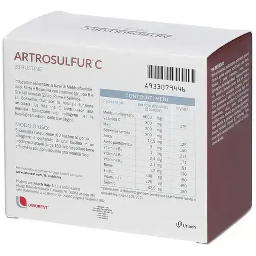 Артросульфур С Laborest Italia Artrosulfur C, 28 пакетиков: цены и характеристики