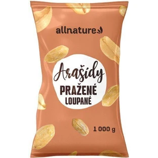 Allnature Смажений несолоний лущений арахіс 1000 г