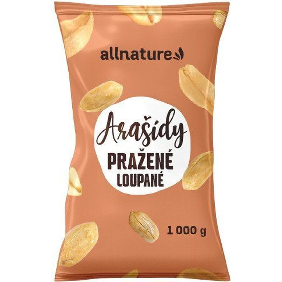 Allnature Смажений несолоний лущений арахіс 1000 г: ціни та характеристики