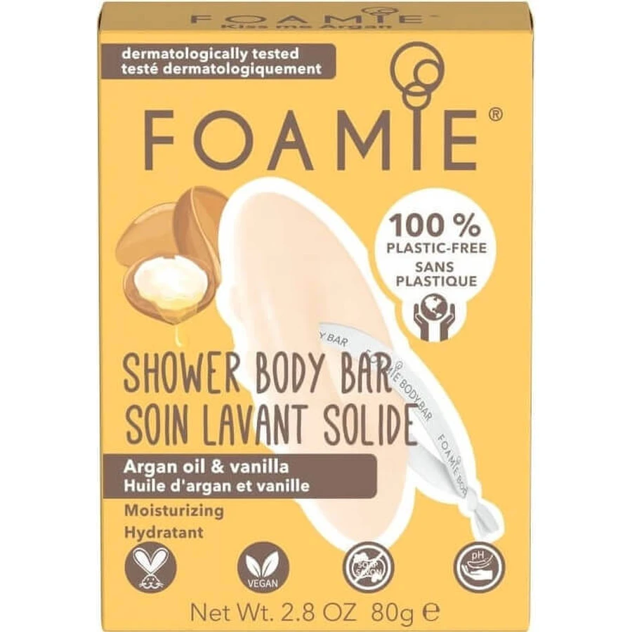 Foamie Solid Shower Care Kiss me Argan 1×80 г, твердый гель для душа: цены и характеристики